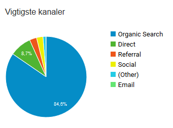 Hvor stor en andel af dine besøgende kommer fra organiske søgeresultater?
