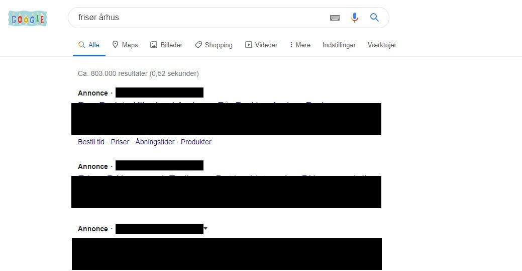 Søgning efter frisør i Aarhus