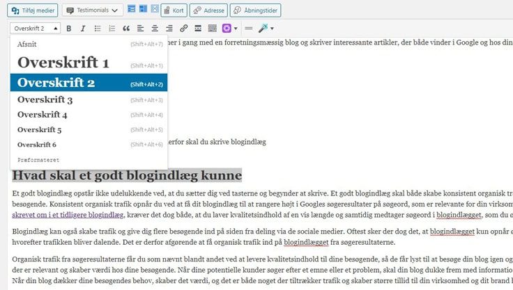 Headings