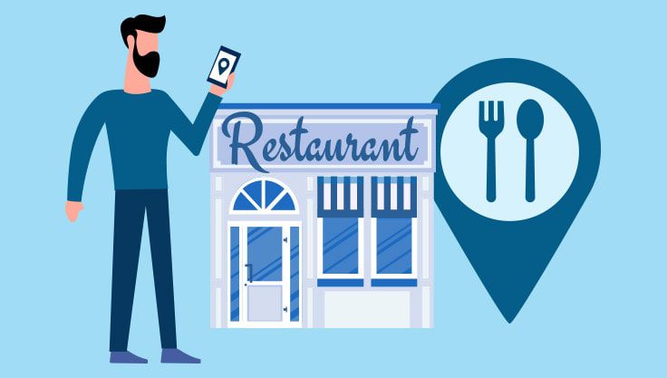 Mand finder restaurant paa kort