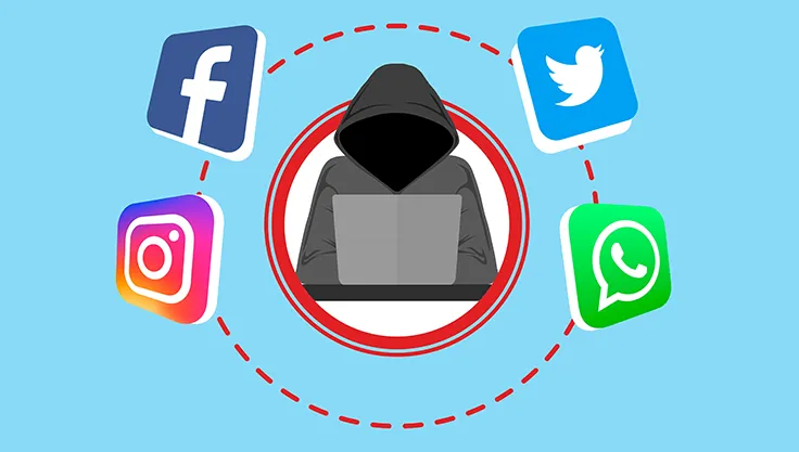 Hacker på facebook, instagram, twitter og whatsapp